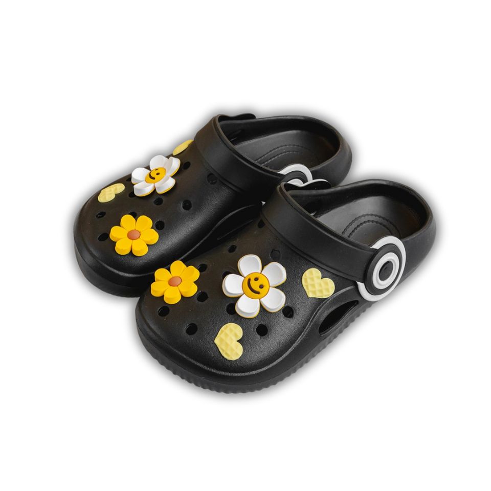 Girls Lightweight EVA Flower Clogs Non Slip Garden Sandals
