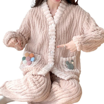 Women’s Fluffy Fleece Pajama Set