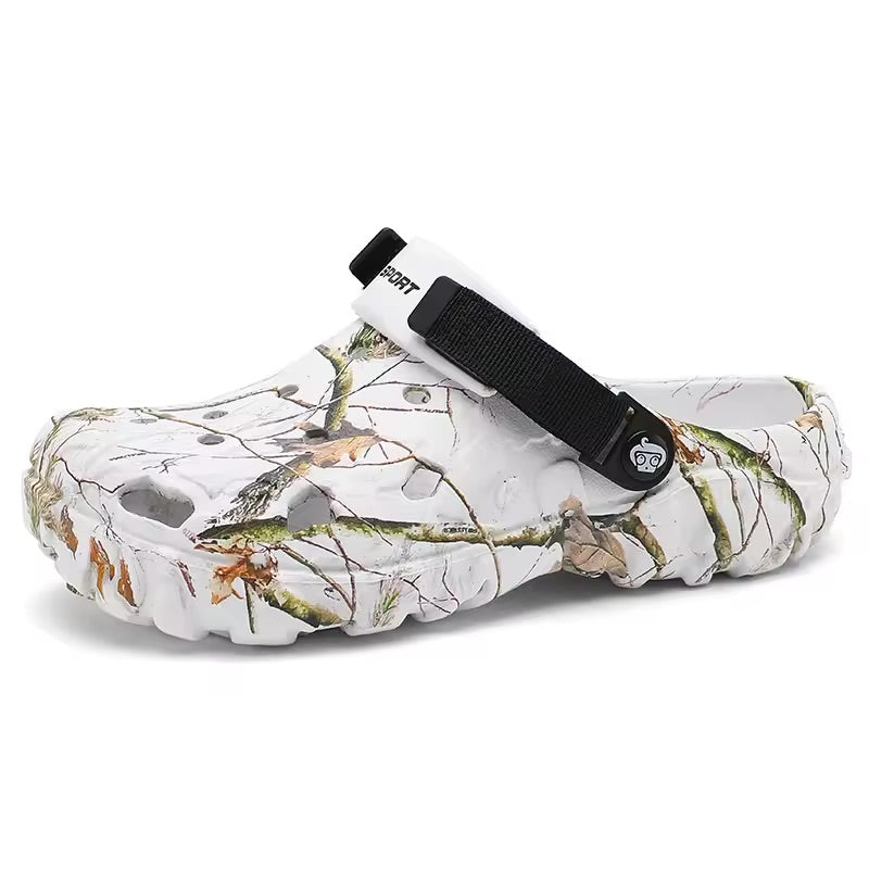 Men’s Camouflage EVA Clogs with Heel Strap Garden Sandals