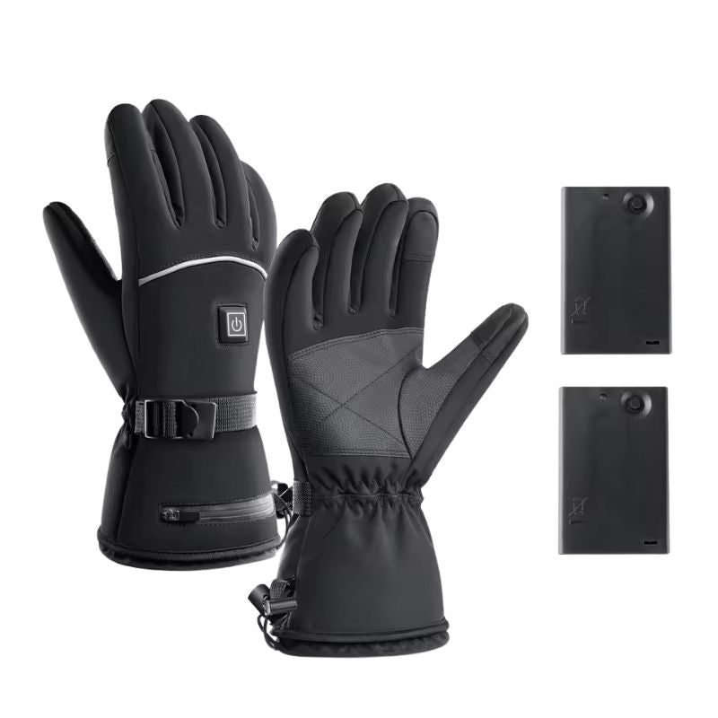 Electric Heated Gloves Waterproof Rechargeable Touchscreen for Winter Outdoor Activities