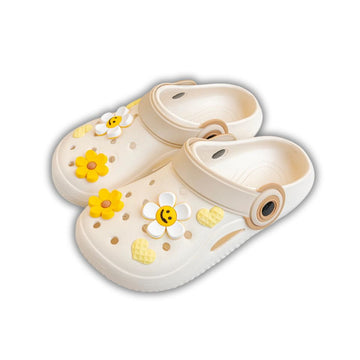 Girls Lightweight Flower Clogs Non Slip Summer Beach and Garden Shoes