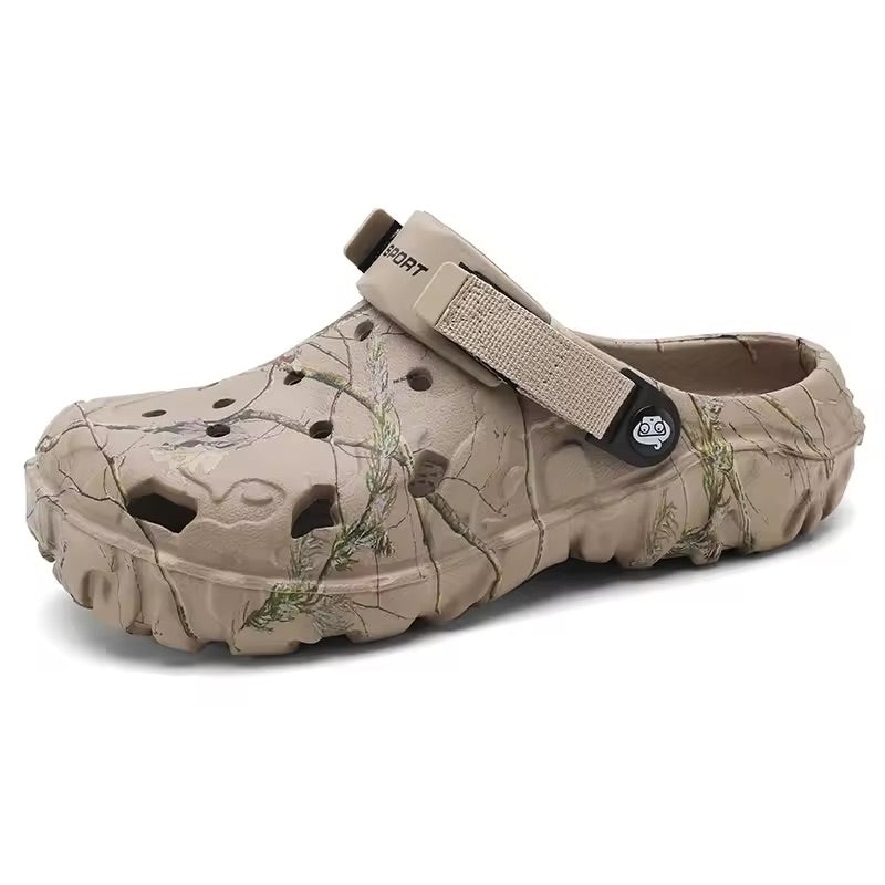 Men’s Camouflage EVA Clogs with Heel Strap Garden Sandals