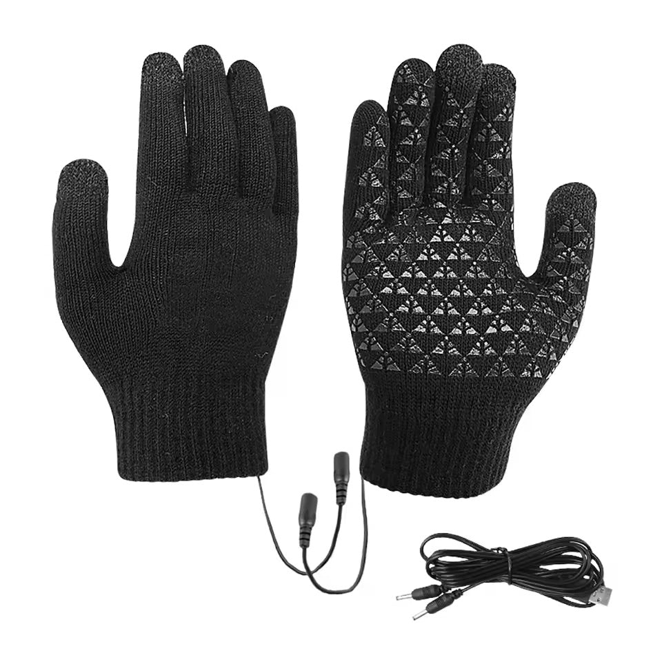 USB Heated Gloves Touchscreen Winter Warm Electric Heating Gloves for Skiing Motorcycling