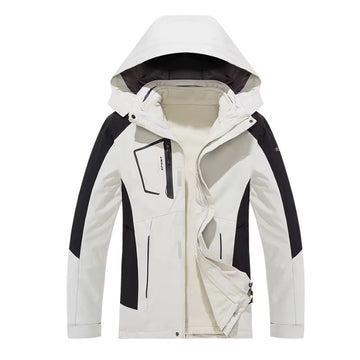 Women 3 in 1 Waterproof Ski Jacket Winter Warm Fleece Lined Snowboard Coat Windproof