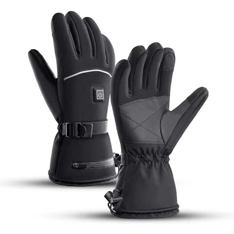 Electric Heated Gloves Waterproof Rechargeable Touchscreen for Winter Outdoor Activities