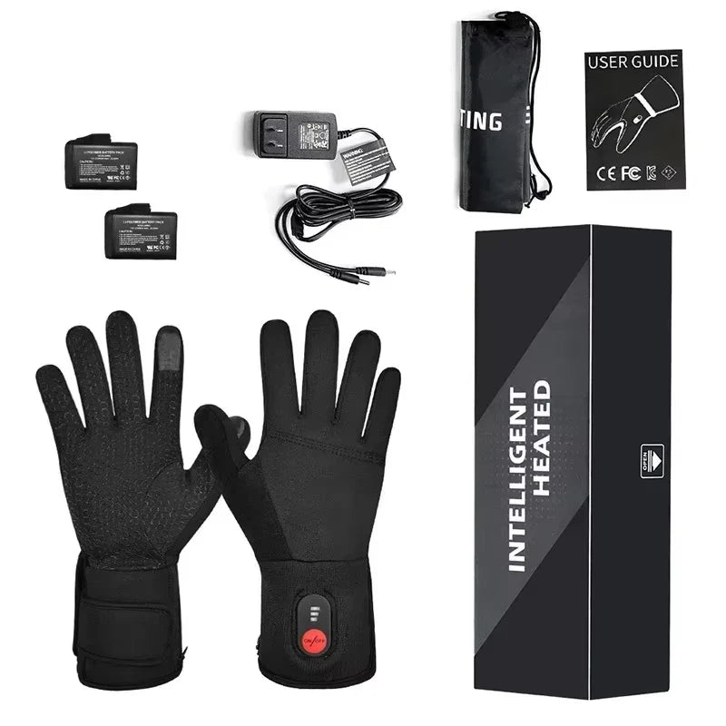 Rechargeable Heated Gloves for Men And Women Touchscreen Winter Ski Gloves