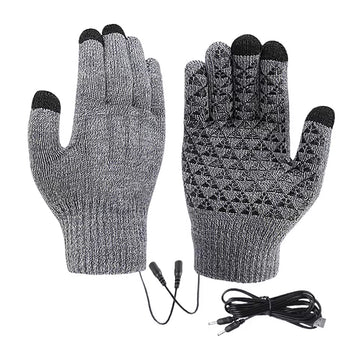 USB Heated Gloves Touchscreen Winter Warm Electric Heating Gloves for Skiing Motorcycling