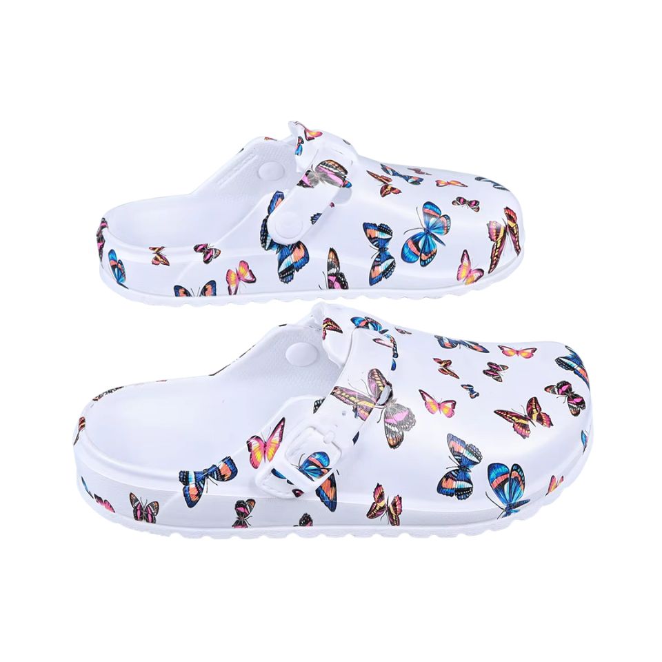 Women’s Butterfly Print EVA Clogs Lightweight Garden Shoes