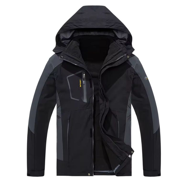 Women 3 in 1 Waterproof Ski Jacket Winter Warm Fleece Lined Snowboard Coat Windproof