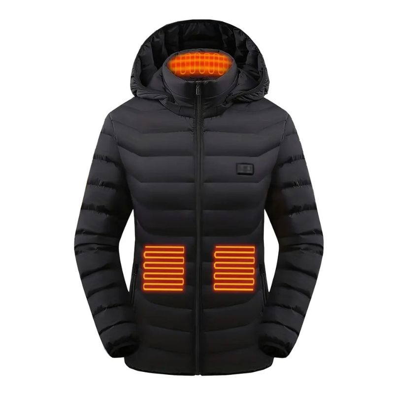 Womens Heated Jacket USB Powered Winter Coat 11 Heating Zones Outdoor