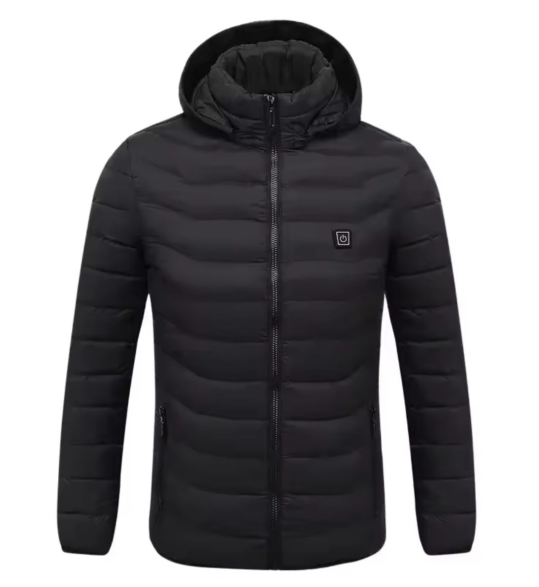 Men USB Heated Jacket Electric Warming Winter Coat 9 Heating Zones Waterproof Hooded