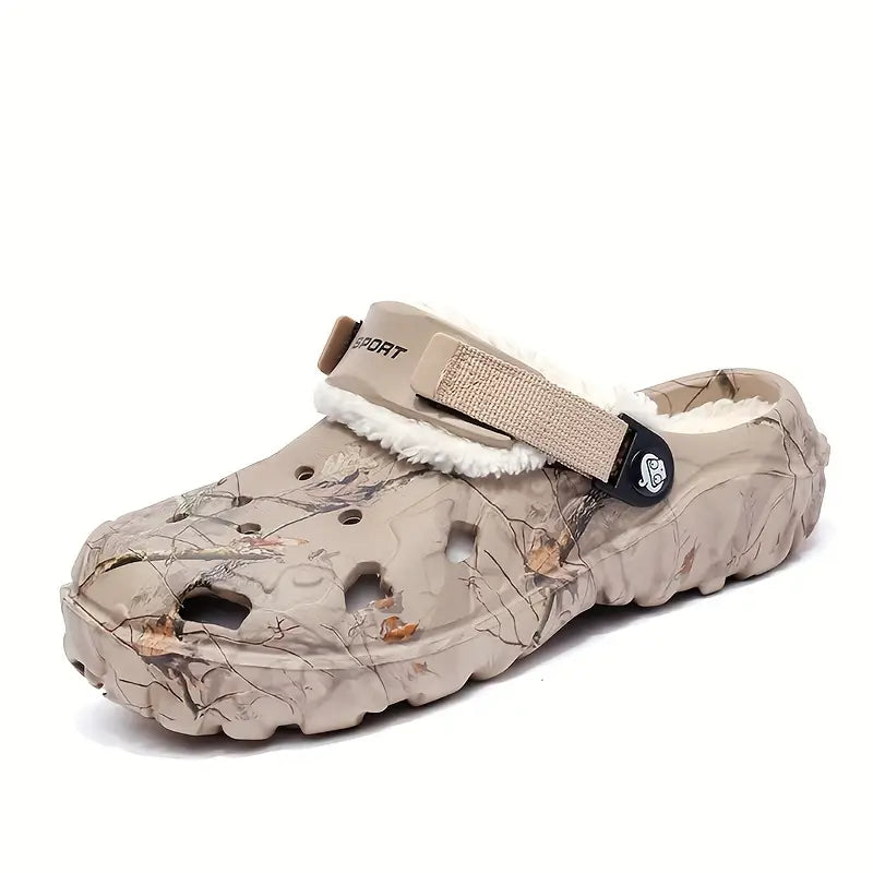 Men’s Fur Lined Warm Clogs Indoor Outdoor Slippers