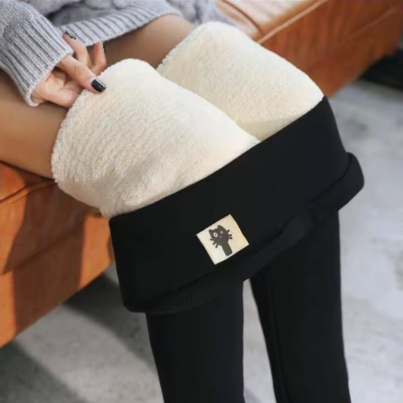 Women Winter Fleece Lined Leggings Thermal High Waist Warm Stretchy Pants Plus Size