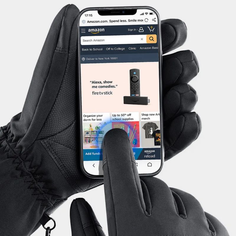 Electric Heated Gloves Waterproof Rechargeable Touchscreen for Winter Outdoor Activities