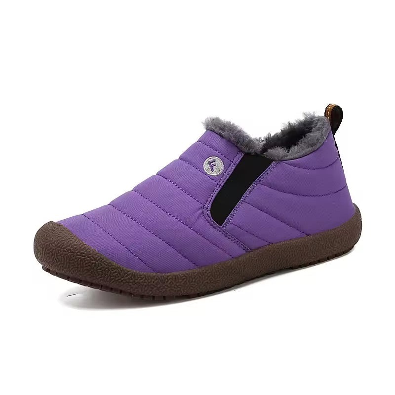 Slip-On Winter Ankle Shoes - Waterproof, Fleece Lined